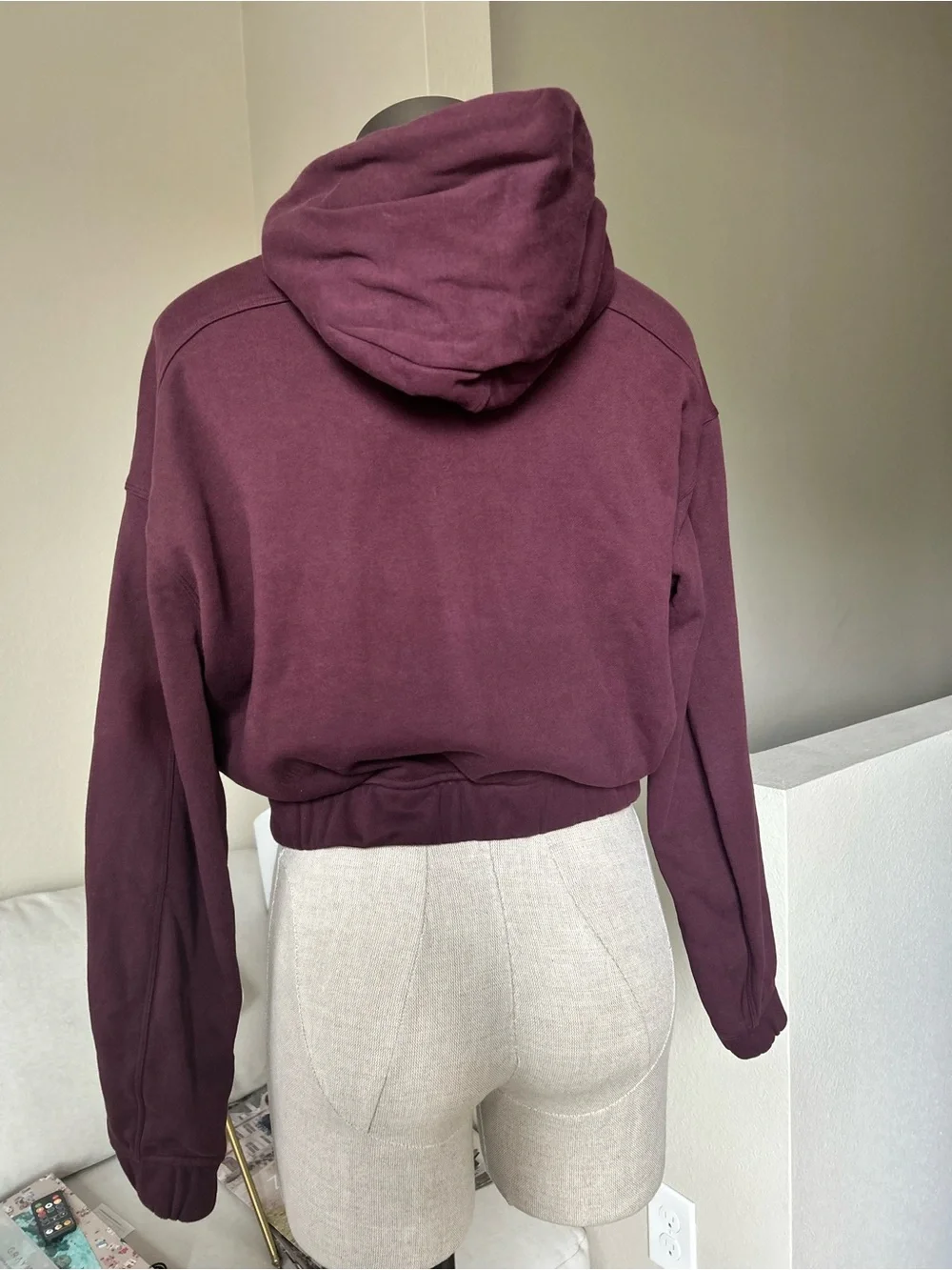 lululemon athletica Cropped Deep Burgundy Pullover Hoodie